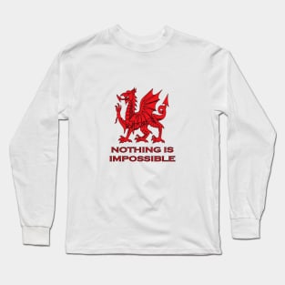 Nothing Is Impossible Red Dragon Long Sleeve T-Shirt